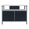 Vidaxl Workbench 120x60x85 cm Stahlschwarz