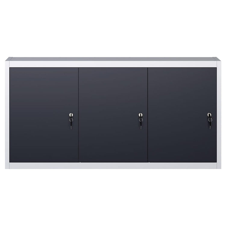 Vidaxl -Werkzeugschrank für das Wandmetallgrau und Schwarz