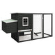 Vidaxl Chicken Coop mit Nacht Loft Holzgrau
