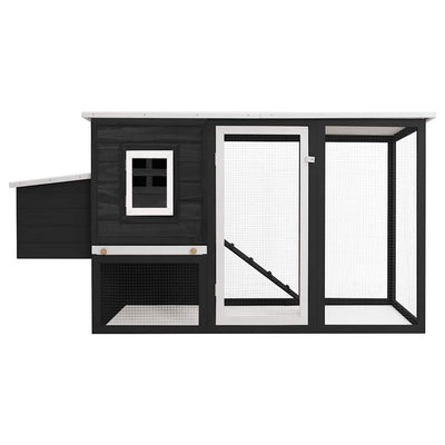 Vidaxl Chicken Coop mit Nacht Loft Holzgrau