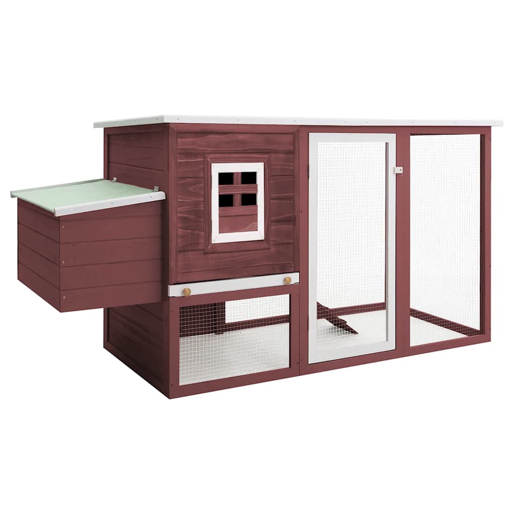 Vidaxl Chicken Coop mit Nacht Loft Wood Braun