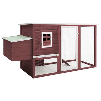 Vidaxl Chicken Coop mit Nacht Loft Wood Braun