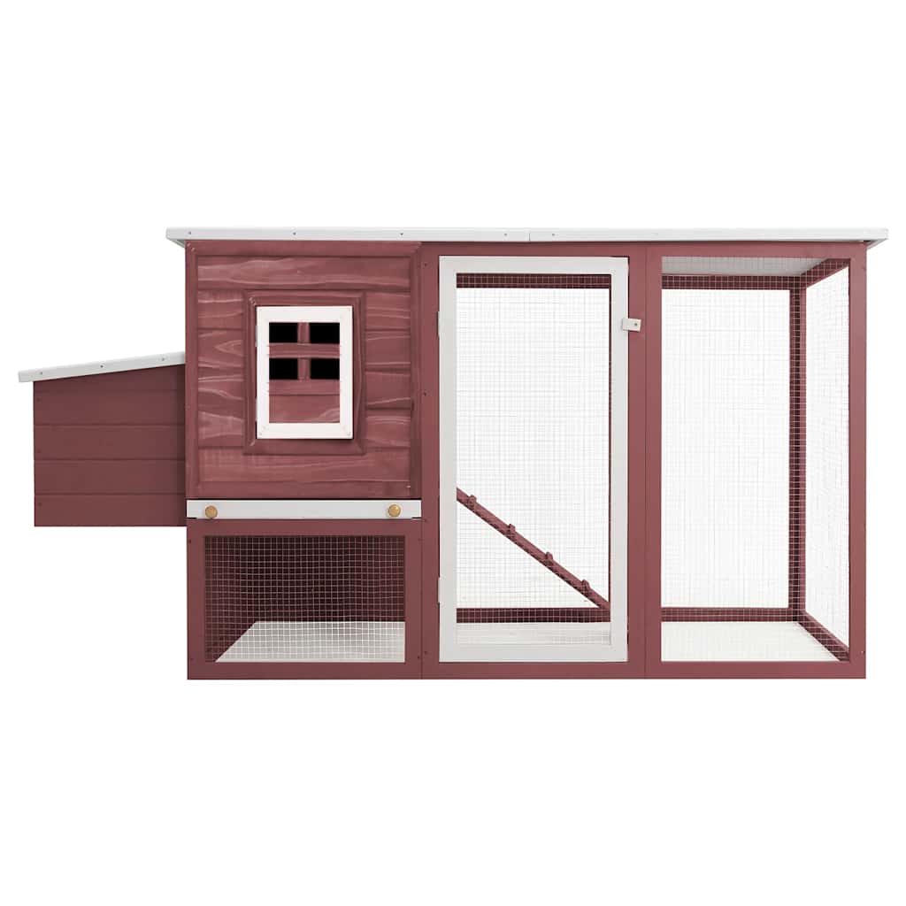 Vidaxl Chicken Coop mit Nacht Loft Wood Braun