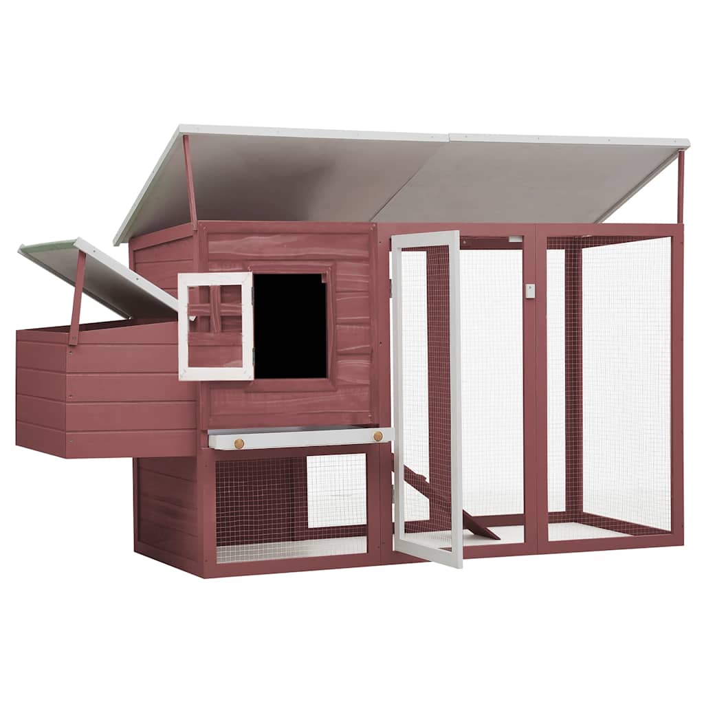 Vidaxl Chicken Coop mit Nacht Loft Wood Braun