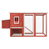 Vidaxl Chicken Coop mit Nacht Loft Rotrot
