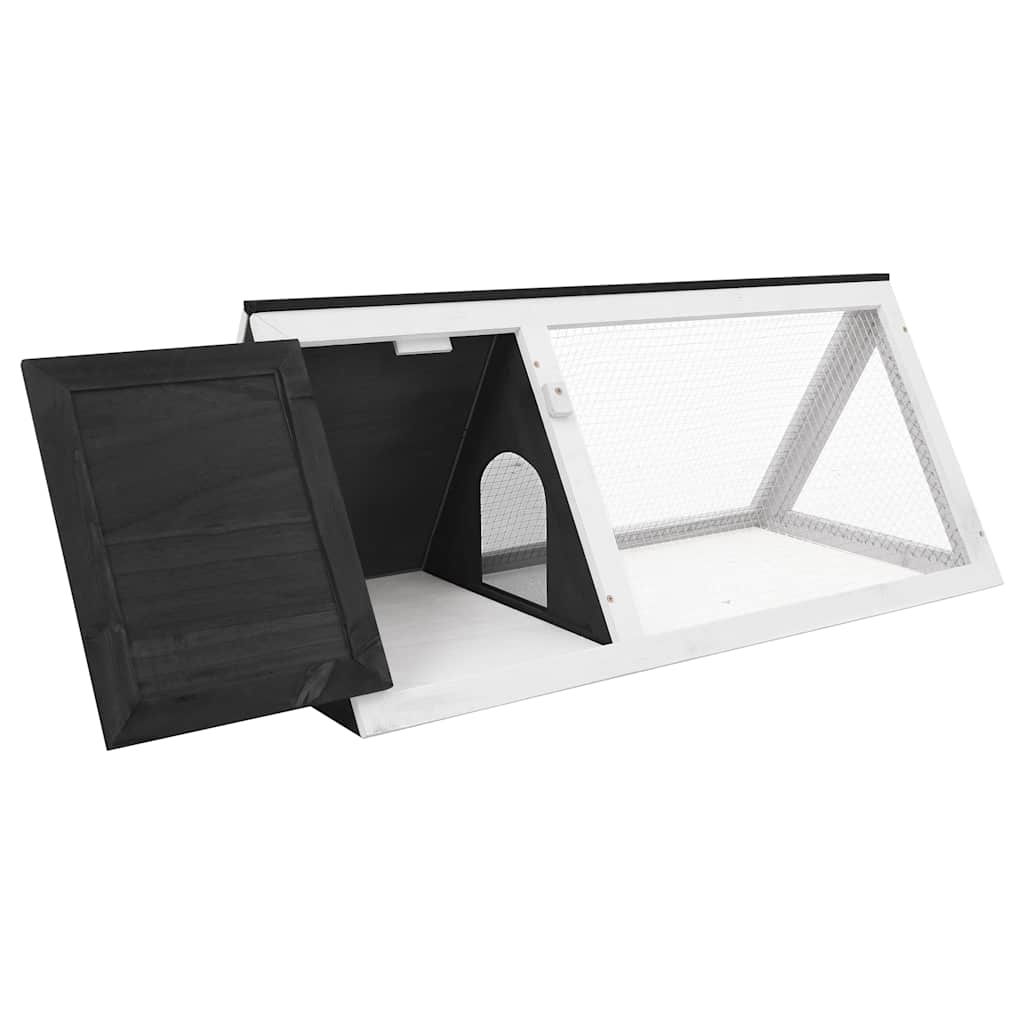 Vidaxl Kaninchen Loft Holzgrau