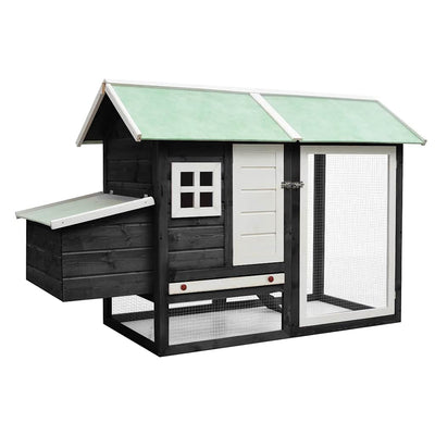 Vidaxl Chicken Coop 170x81x110 cm Festkiefernkiefernholz Holz grau