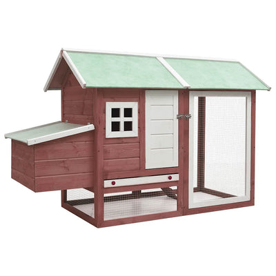 Vidaxl Chicken Coop 170x81x110 cm Feststoffkiefernkiefern Mokka
