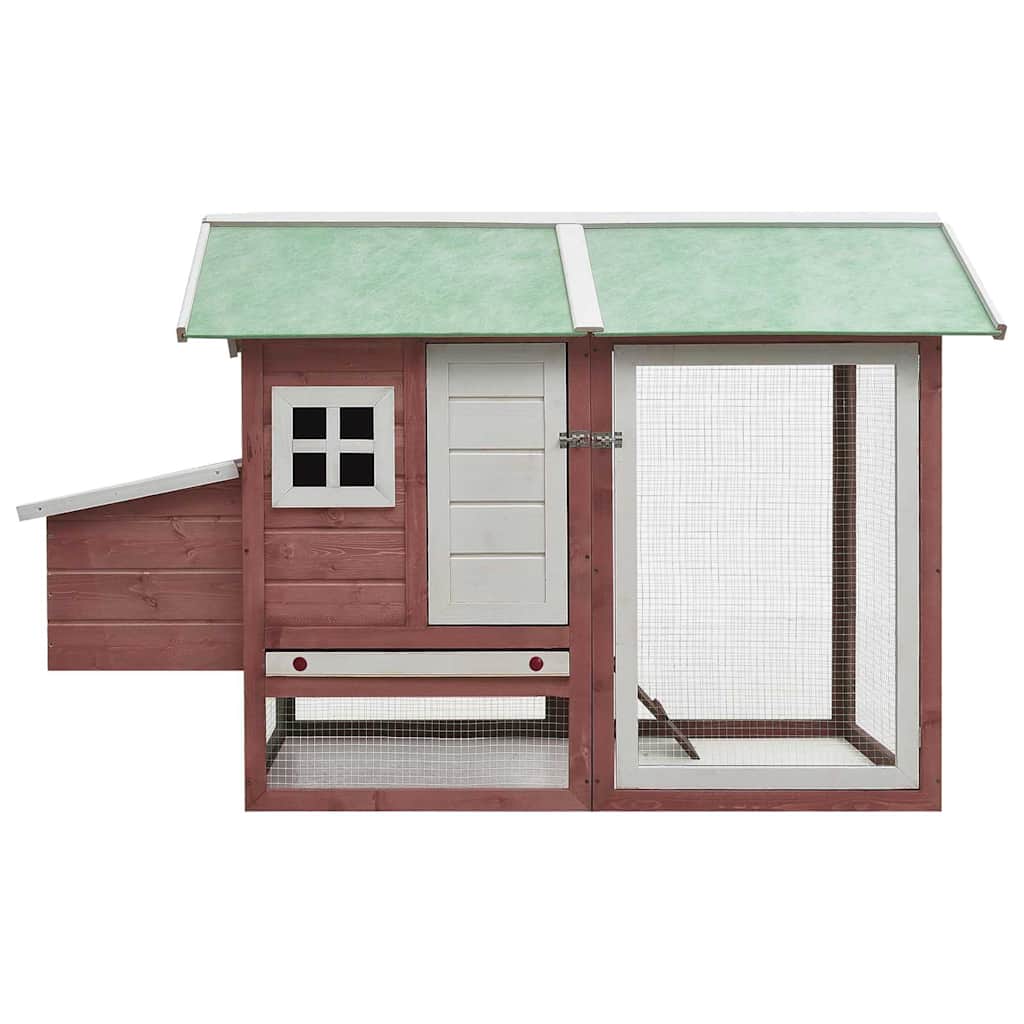 Vidaxl Chicken Coop 170x81x110 cm Feststoffkiefernkiefern Mokka