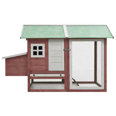 Vidaxl Chicken Coop 170x81x110 cm Feststoffkiefernkiefern Mokka