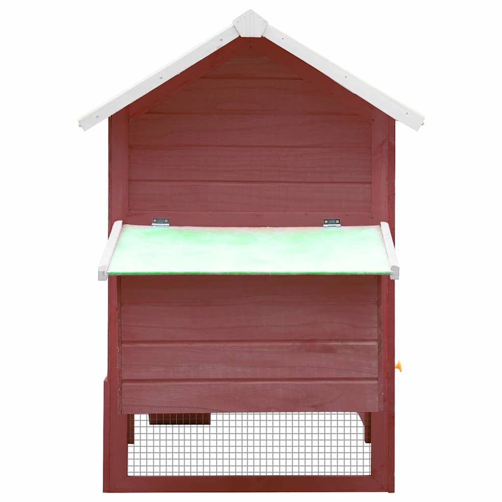 Vidaxl Chicken Coop 170x81x110 cm Feststoffkiefernkiefern Mokka