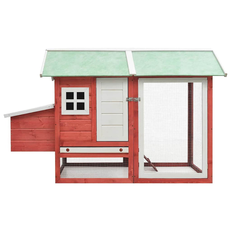VIDAXL -Huhn -Coop 170x81x110 cm Festkiefernkiefernkiefernkiefernrot rot