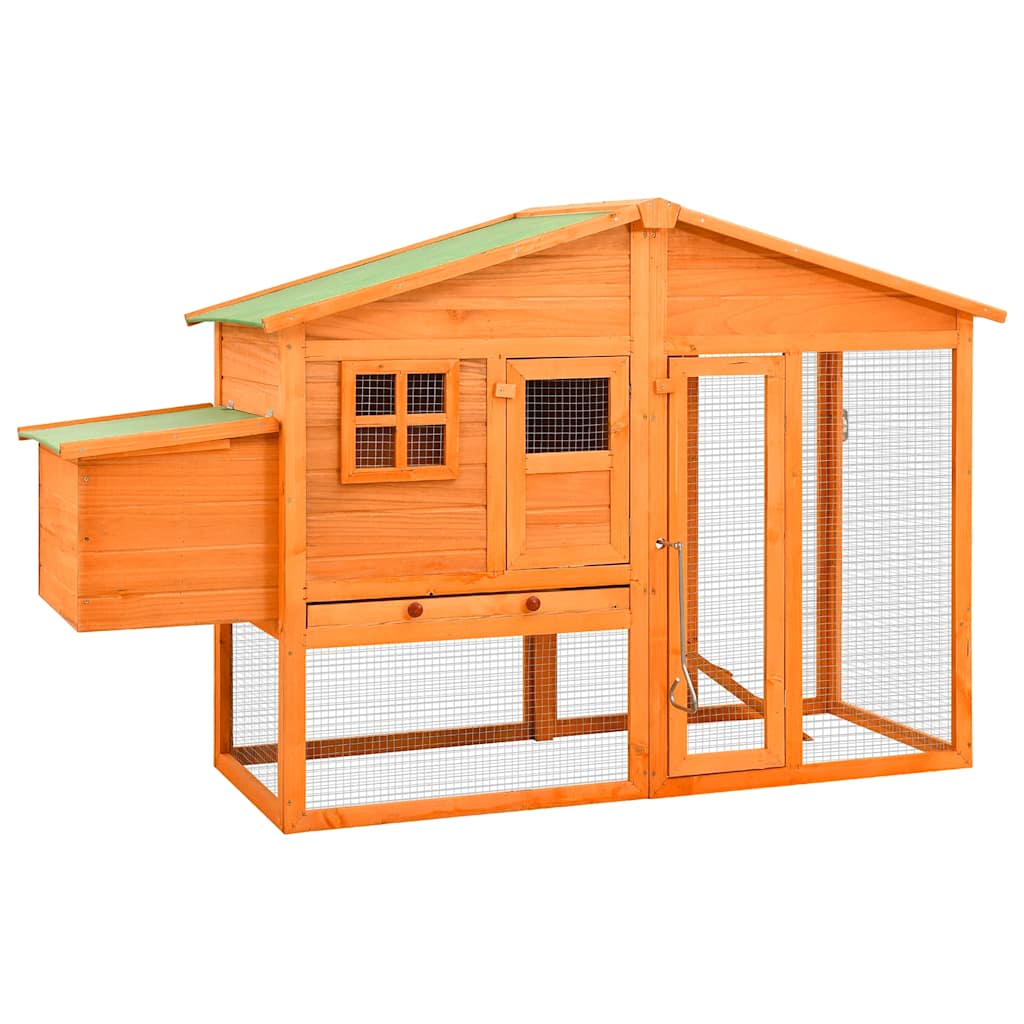 Vidaxl Chicken Coop mit Nest Box Solid Pinewood
