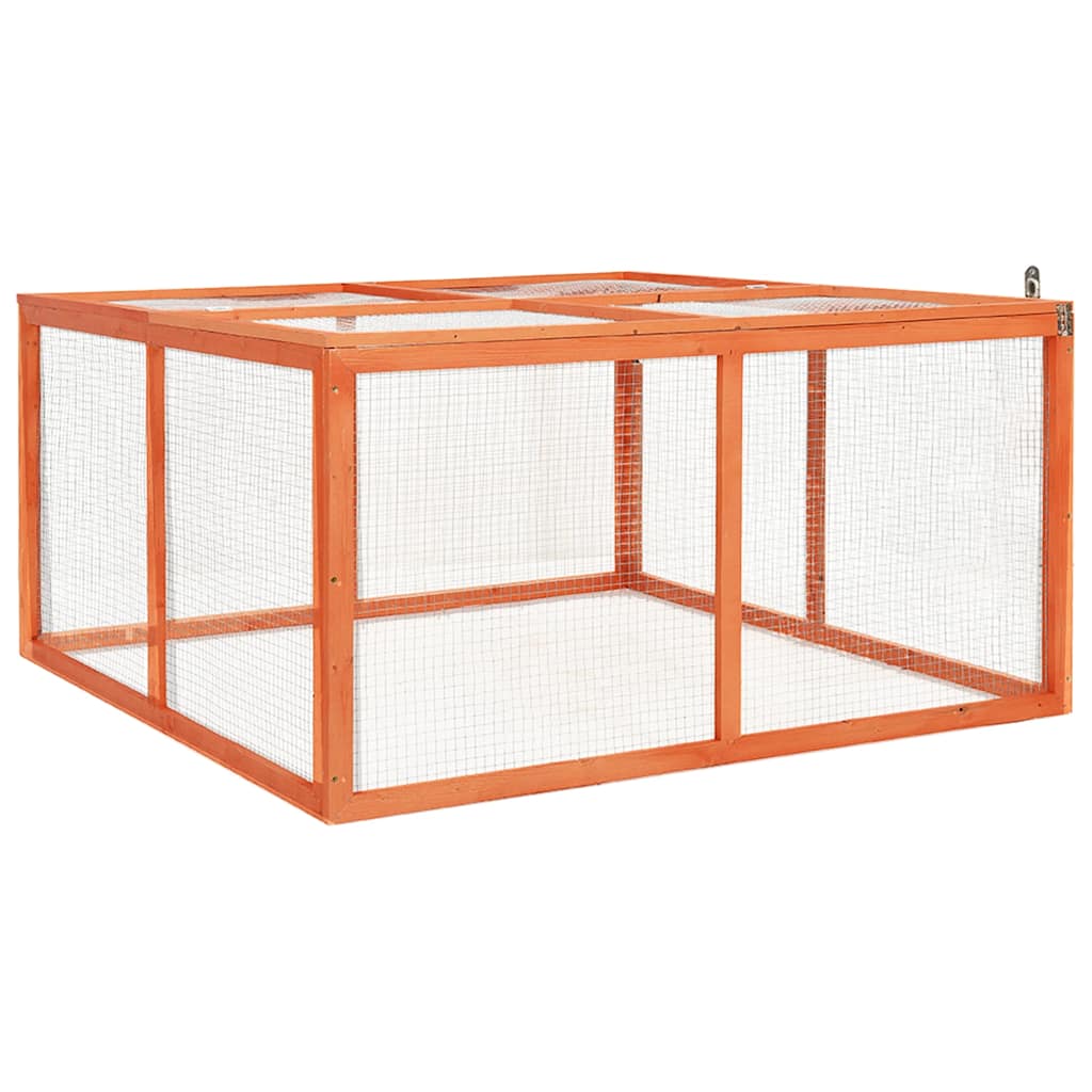 VIDAXL -Kaninchen -Hutch 124x120x60 cm Festkieferholz