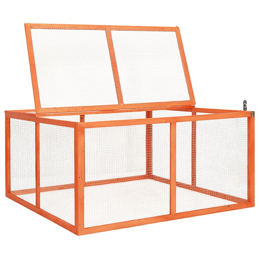 VIDAXL -Kaninchen -Hutch 124x120x60 cm Festkieferholz