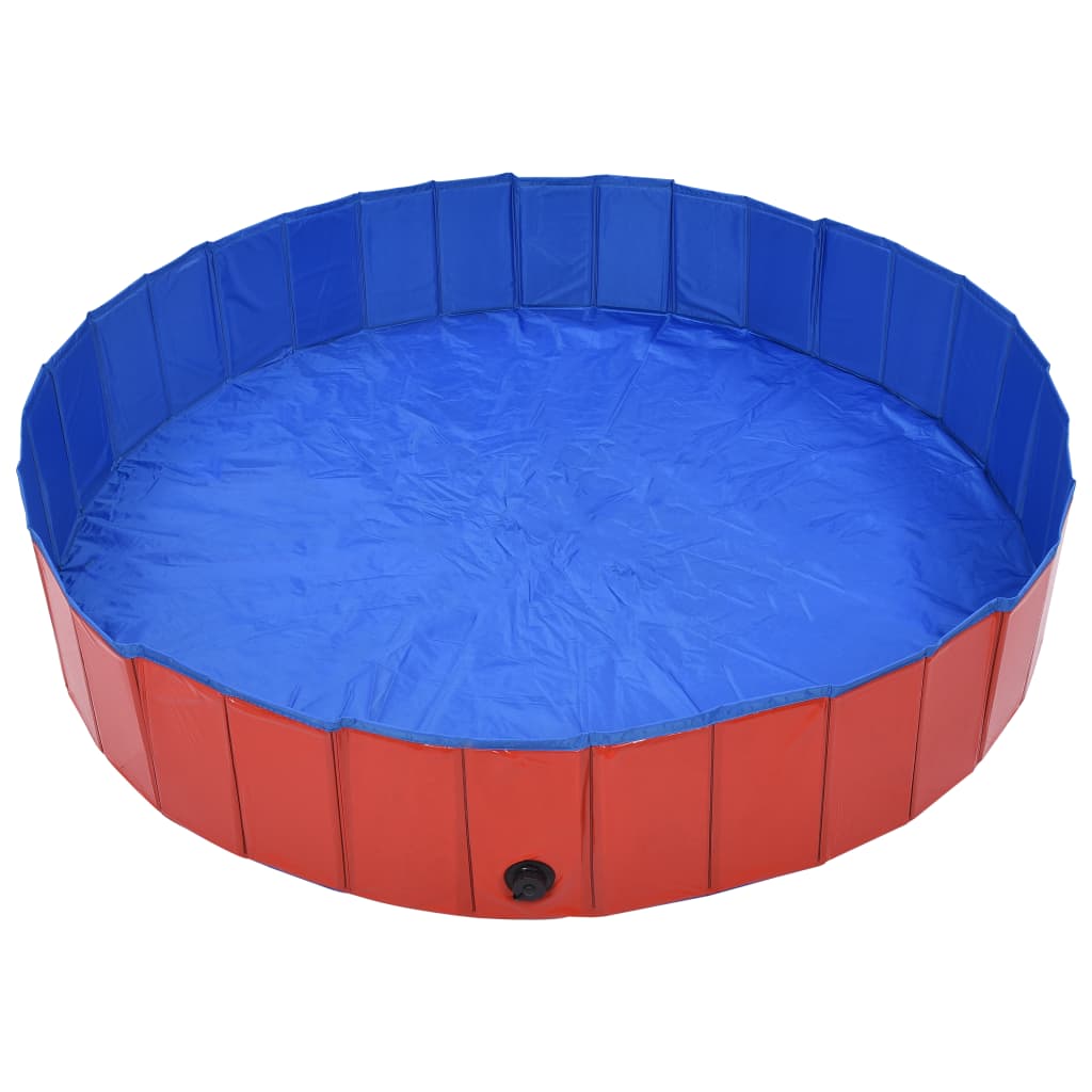 Vidaxl Dog Swimmingpool zusammenklappbar 160 x 30 cm PVC Rot