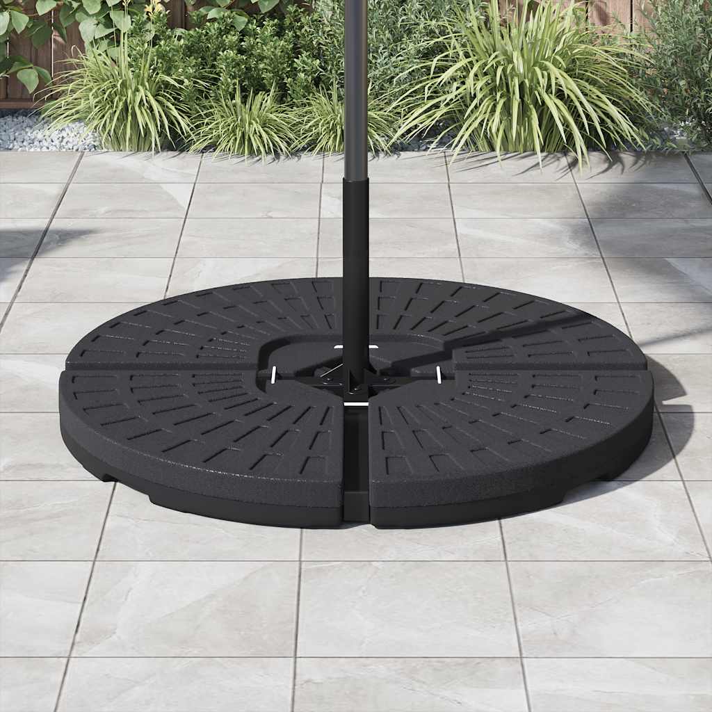 VIDAXL Parasol Mietlüfter -4 ST Schwarz