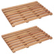 Vidaxl Badmatten 2 Stcs Festes Akazienholz 56x37 cm