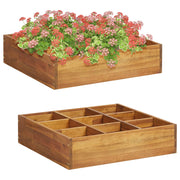 Vidaxl Kräuter -Pflanzenschale 60x60x15 cm Festes Akazieholz angehoben - afbeelding 1
