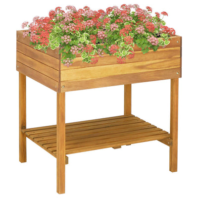 VIDAXL -Pflanzer erhöht 78,5 x 58,5 x 78,5 cm Festes Akazienholz