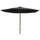 Vidaxl Parasol mit Holzstange 350 cm schwarz