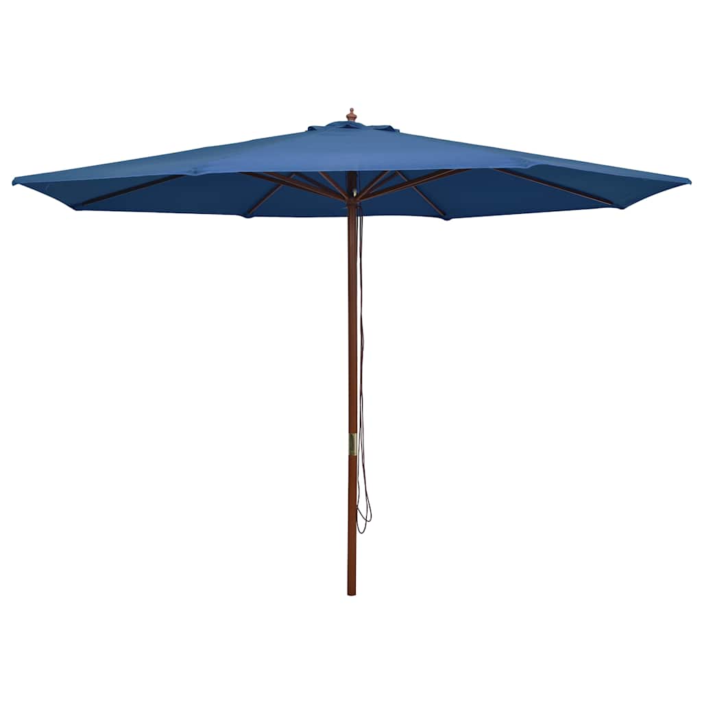 Vidaxl -Parasol mit Holzstange 350 cm blau