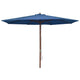 Vidaxl -Parasol mit Holzstange 350 cm blau