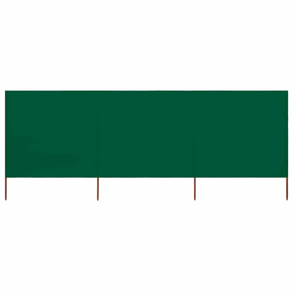 Vidaxl Windschutzscheibe 3 Paneele 400x80 cm Stoff grün