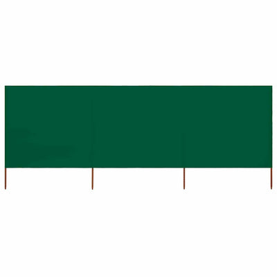 Vidaxl Windschutzscheibe 3 Paneele 400x80 cm Stoff grün