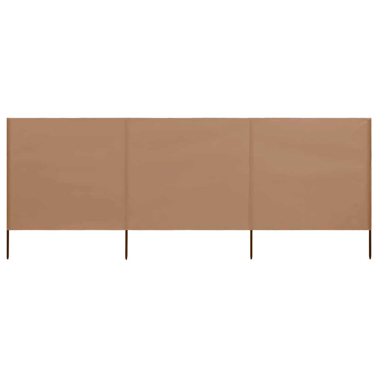 Vidaxl Windschutzscheibe 3 Paneele 400x80 cm Stofftaupe