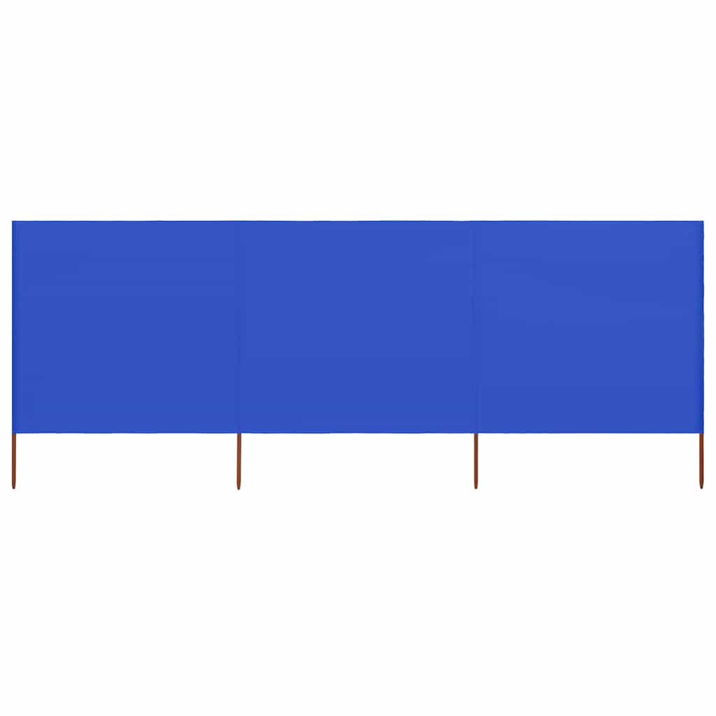 Vidaxl Windschutzscheibe 3 Paneele 400x120 cm Stoff Azure Blau