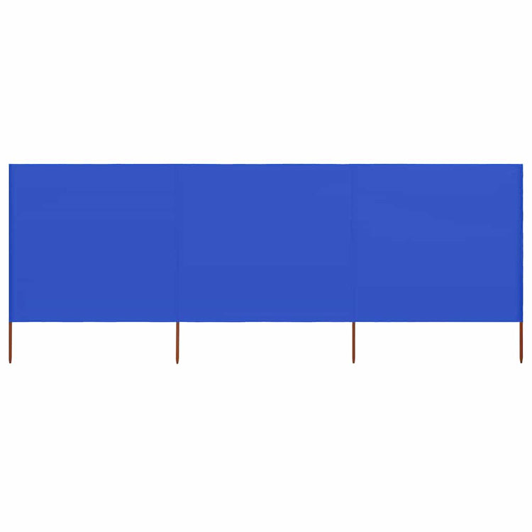Vidaxl Windschutzscheibe 3 Paneele 400x120 cm Stoff Azure Blau