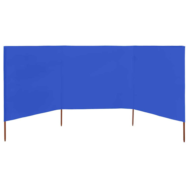Vidaxl Windschutzscheibe 3 Paneele 400x120 cm Stoff Azure Blau