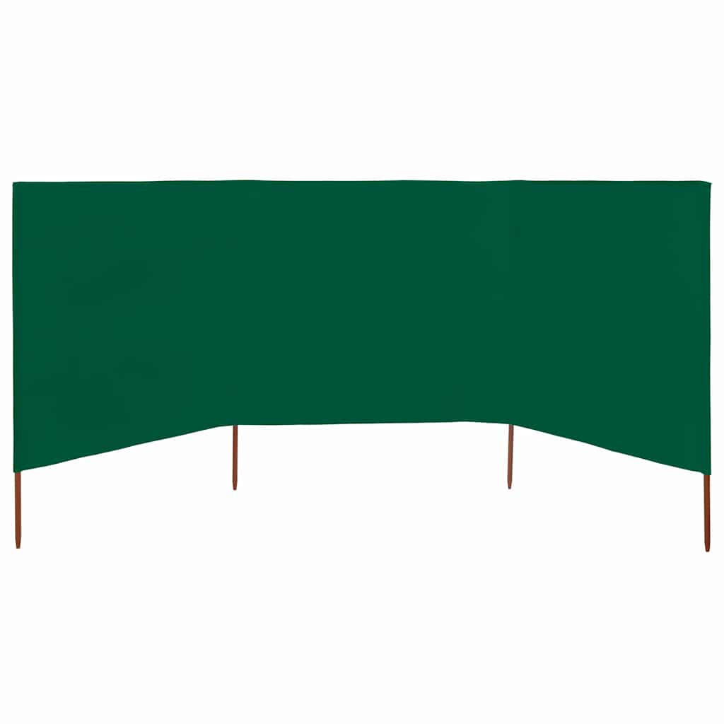 Vidaxl Windschutzscheibe 3 Paneele 400x160 cm Stoff grün