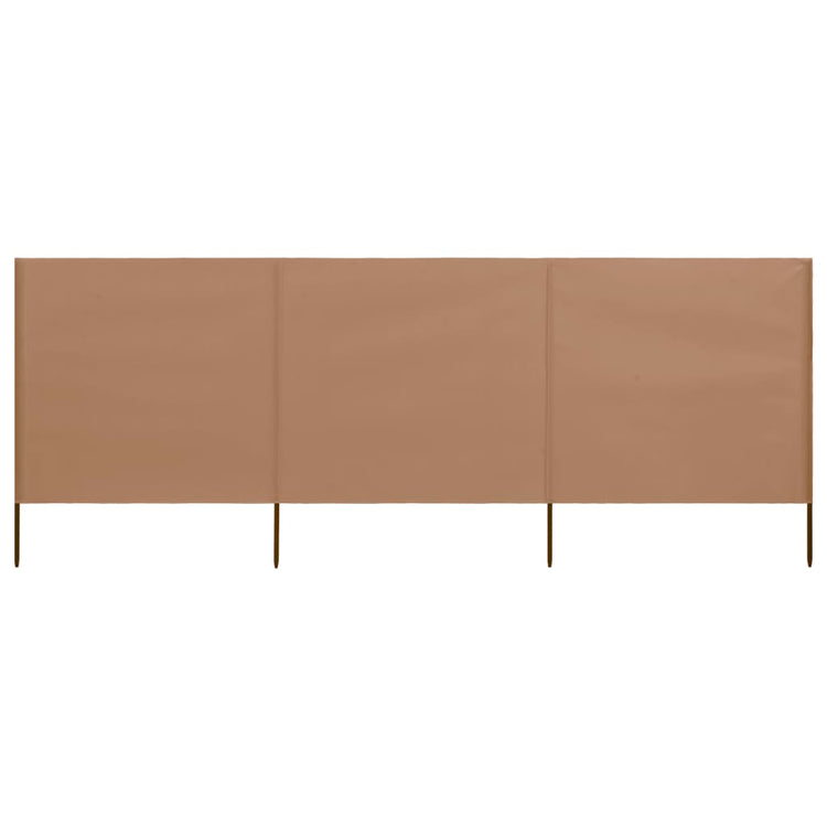 Vidaxl Windschutzscheibe 3 Paneele 400x160 cm Stofftaupe