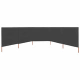 Vidaxl Windschutzscheibe 5 Panels 600x80 cm Stoffanthrazit - afbeelding 3