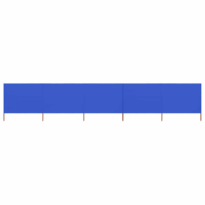 Vidaxl Windschutzscheibe 5 Paneele 600x80 cm Stoff Azure Blau