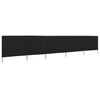 Vidaxl Windschutzscheibe 5 Paneele 600x120 cm Stoff schwarz