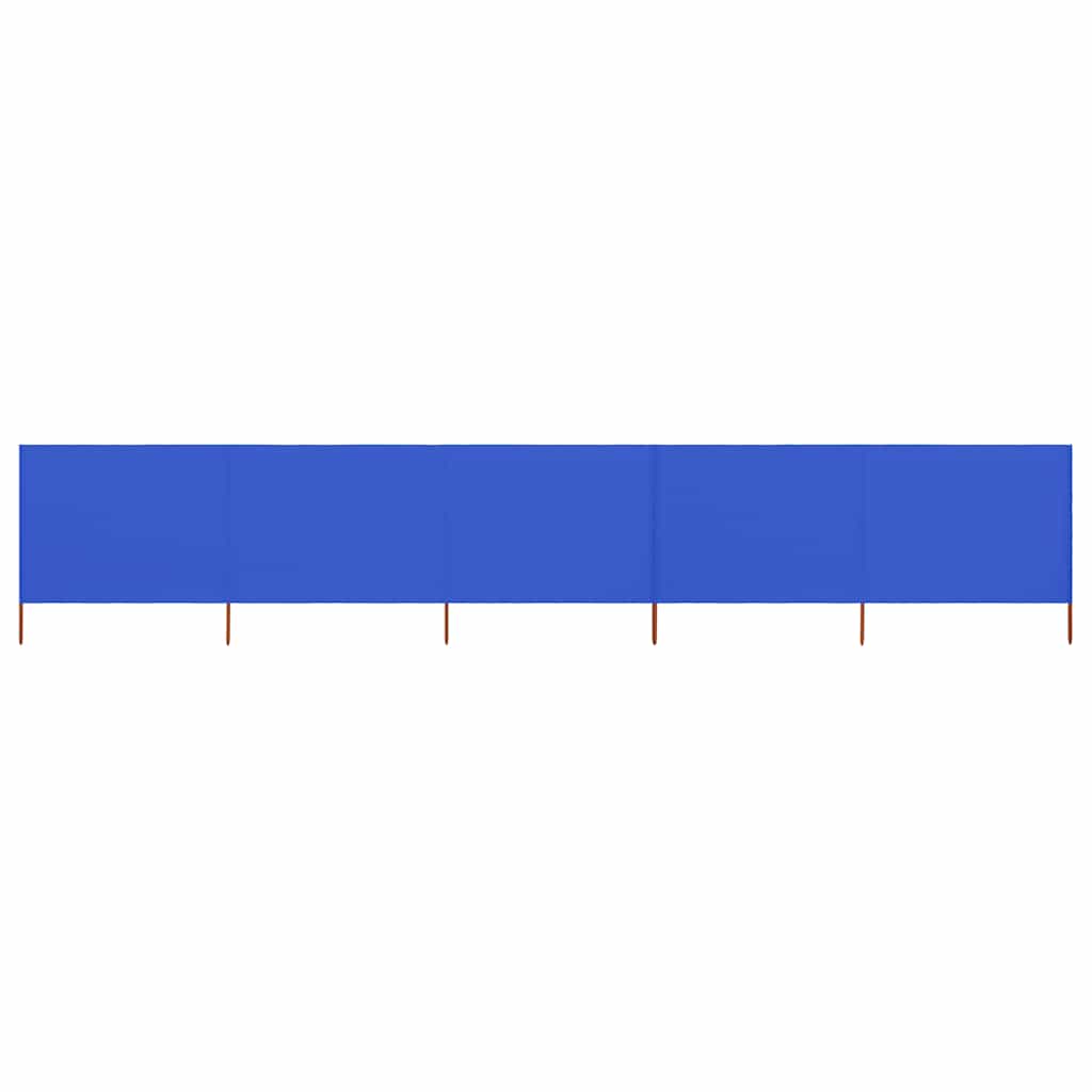 Vidaxl Windschutzscheibe 5 Paneele 600x120 cm Stoff Azure Blau