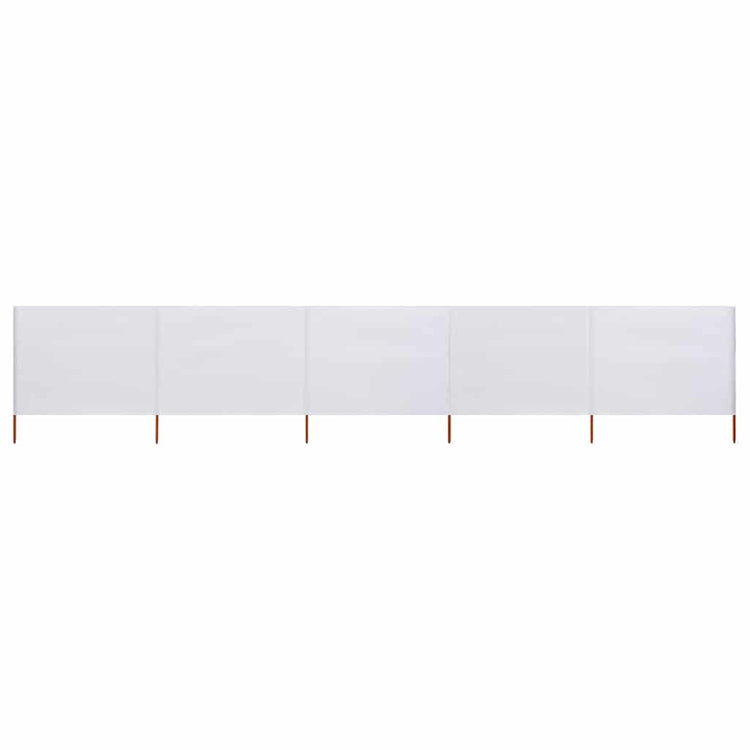Vidaxl Windschutzscheibe 5 Paneele 600x160 cm Stoff Sand weiß