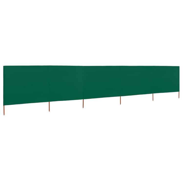 Vidaxl Windschutzscheibe 5 Paneele 600x160 cm Stoff grün