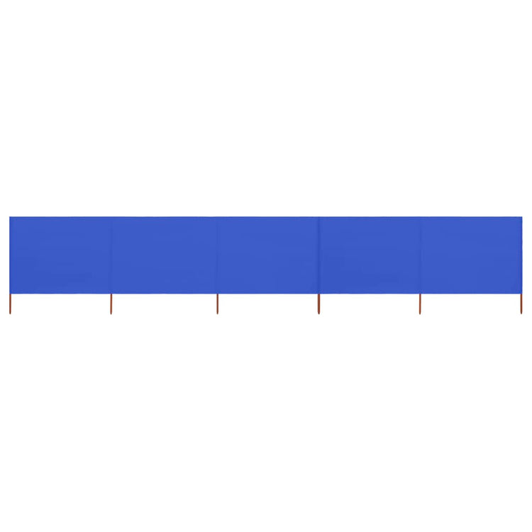 Vidaxl Windschutzscheibe 5 Paneele 600x160 cm Stoff Azure Blau