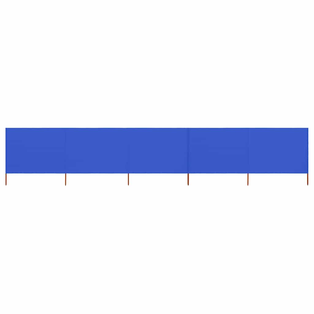 Vidaxl Windschutzscheibe 5 Paneele 600x160 cm Stoff Azure Blau
