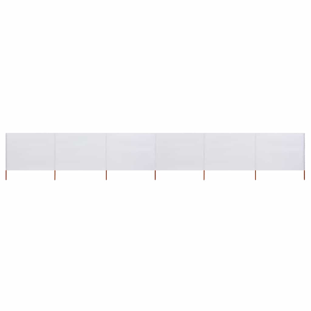 Vidaxl Windschutzscheibe 6 Paneele 800x120 cm Stoff Sand weiß