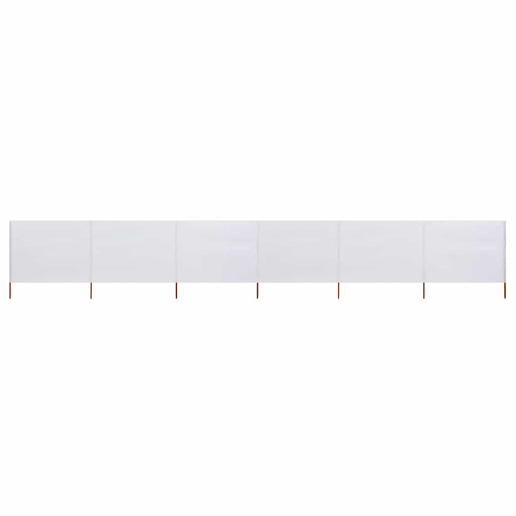 Vidaxl Windschutzscheibe 6 Paneele 800x120 cm Stoff Sand weiß