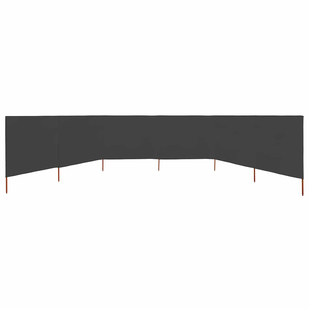 Vidaxl Windschutzscheibe 6 Paneele 800x120 cm Stoffanthrazit