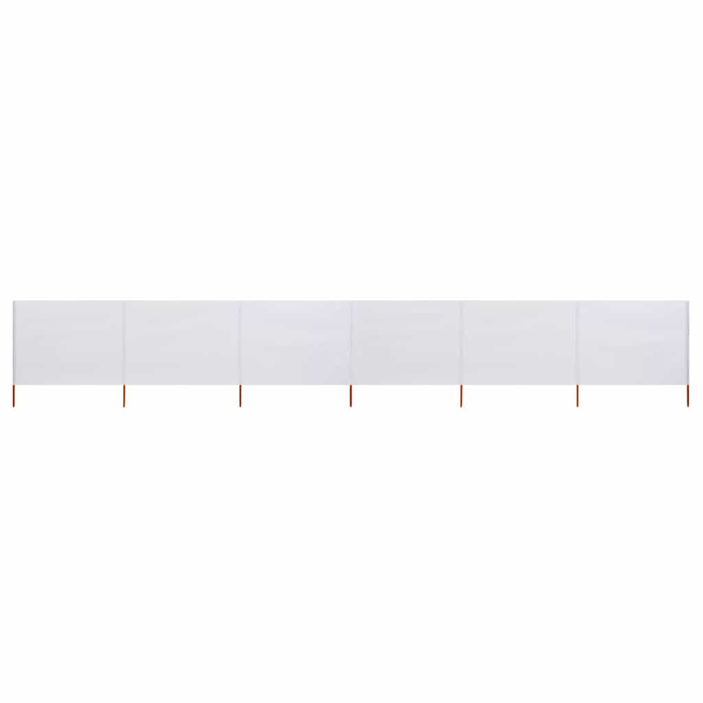 Vidaxl Windschutzscheibe 6 Paneele 800x160 cm Stoff Sand Weiß