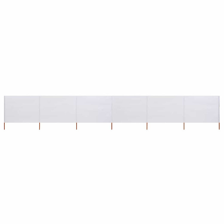 Vidaxl Windschutzscheibe 6 Paneele 800x160 cm Stoff Sand Weiß