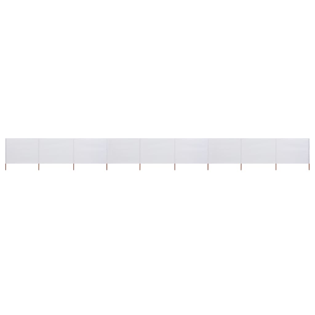 Vidaxl Windschutzscheibe 9 Paneele 1200x80 cm Stoff Sand weiß