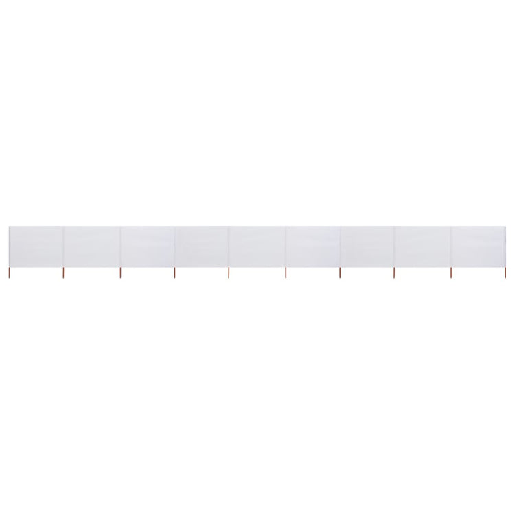 Vidaxl Windschutzscheibe 9 Paneele 1200x80 cm Stoff Sand weiß